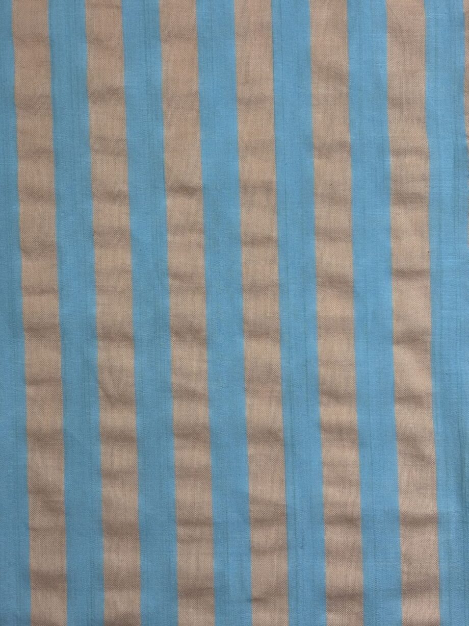 Tissu Sandy Coton Rayures Saumon Et Bleu Turquoise Tissus Au Mètre Nuances Fabrics 3