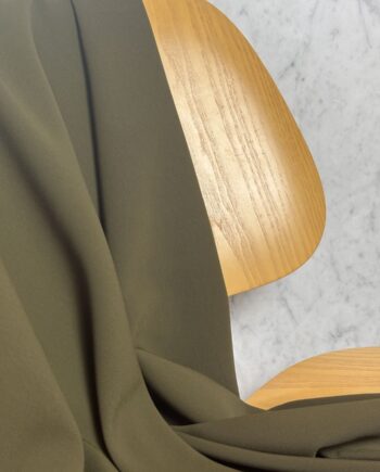 Tissu Liz Crêpe Polyester Uni Effet Texturé Kaki Tissus Au Mètre Nuances Fabrics 1