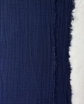 Coupon Double Gaze Blue 15 Tissus Au Mètre Nuances Fabrics 1
