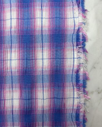 Coupon Seersucker Blue 19 Tissus Au Mètre Nuances Fabrics 1