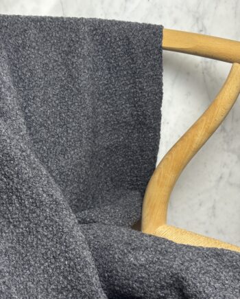 Tissu Joanna Lainage Bouclette Épais Gris Anthracite Tissus Au Mètre Nuances Fabrics 1