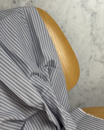 Tissu April Coton À Rayures Multilignes Gris Perle Tissus Au Mètre Nuances Fabrics 1