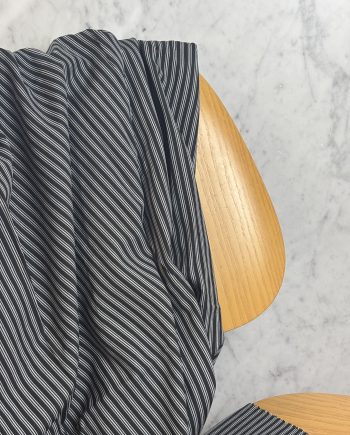 Tissu April Coton À Rayures Multilignes Noir Tissus Au Mètre Nuances Fabrics 1