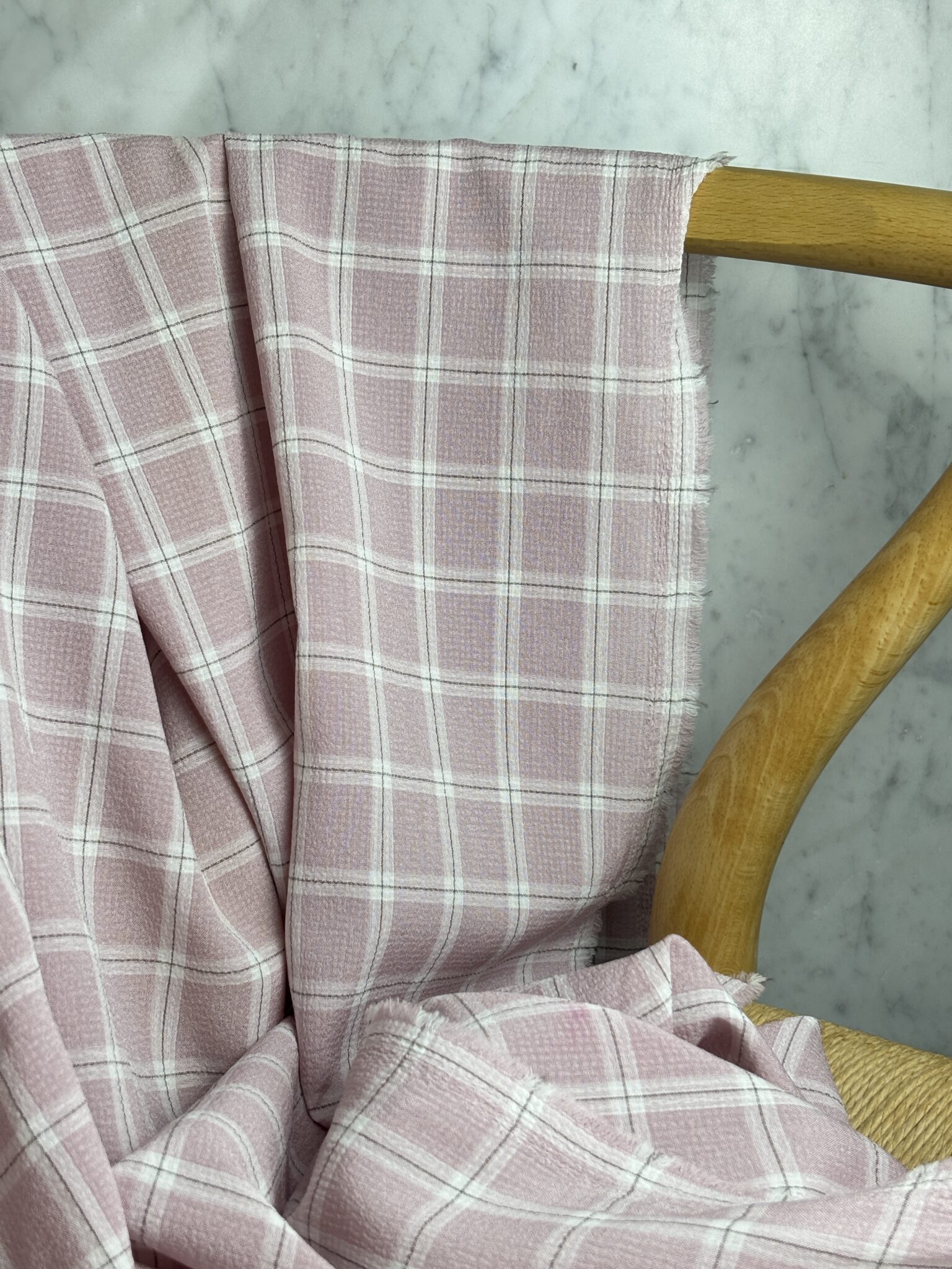 Tissu Bianca Tissu À Carreaux Rose Poudré Tissus Au Mètre Nuances Fabrics 1