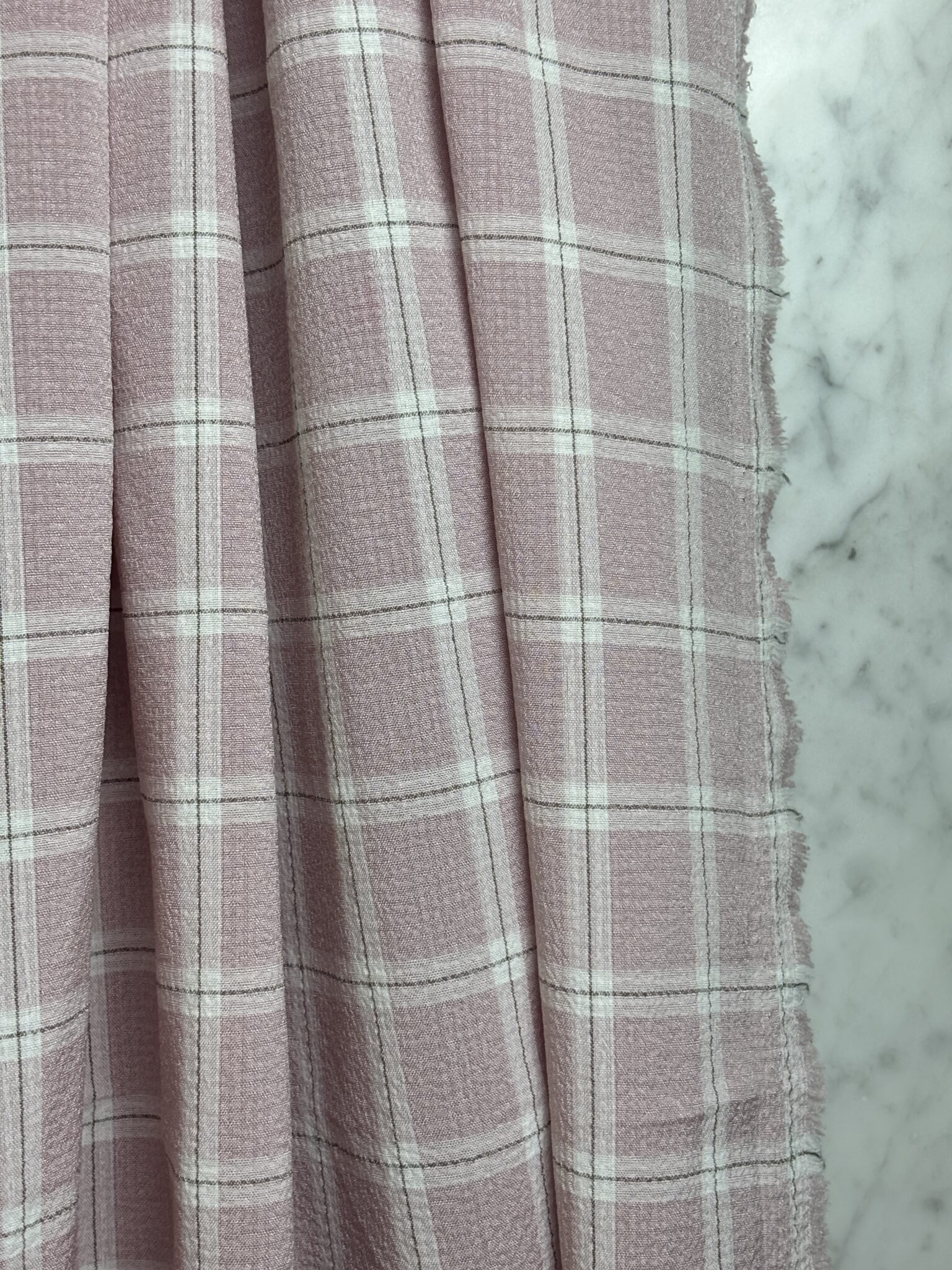 Tissu Bianca Tissu À Carreaux Rose Poudré Tissus Au Mètre Nuances Fabrics 2