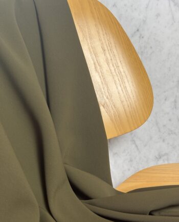 Tissu Liz Crêpe Polyester Uni Effet Texturé Kaki Tissus Au Mètre Nuances Fabrics 1
