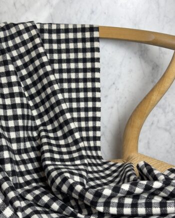 Tissu Colin Lainage Carreaux Vichy Noir Et Blanc Tissus Au Mètre Nuances Fabrics 1
