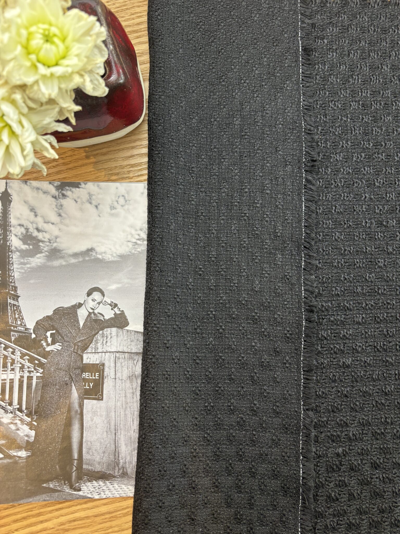 Joséphine Coloris Noir Tissus Au Mètre Nuances Fabrics 4