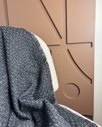 Tissu Tweed De Laine Joséphine Coloris Gris Anthracite Tissus Au Mètre Nuances Fanrics 1